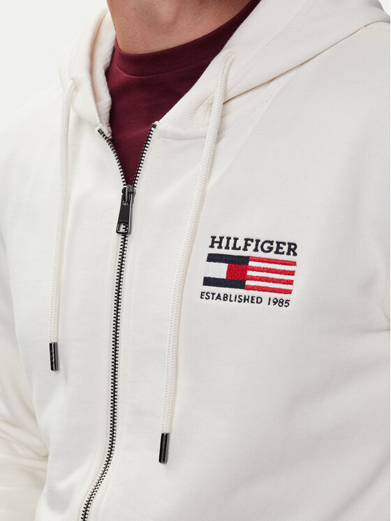 Свитшот regular fit American MW0MW39691 Tommy Hilfiger, экрю — фото 4
