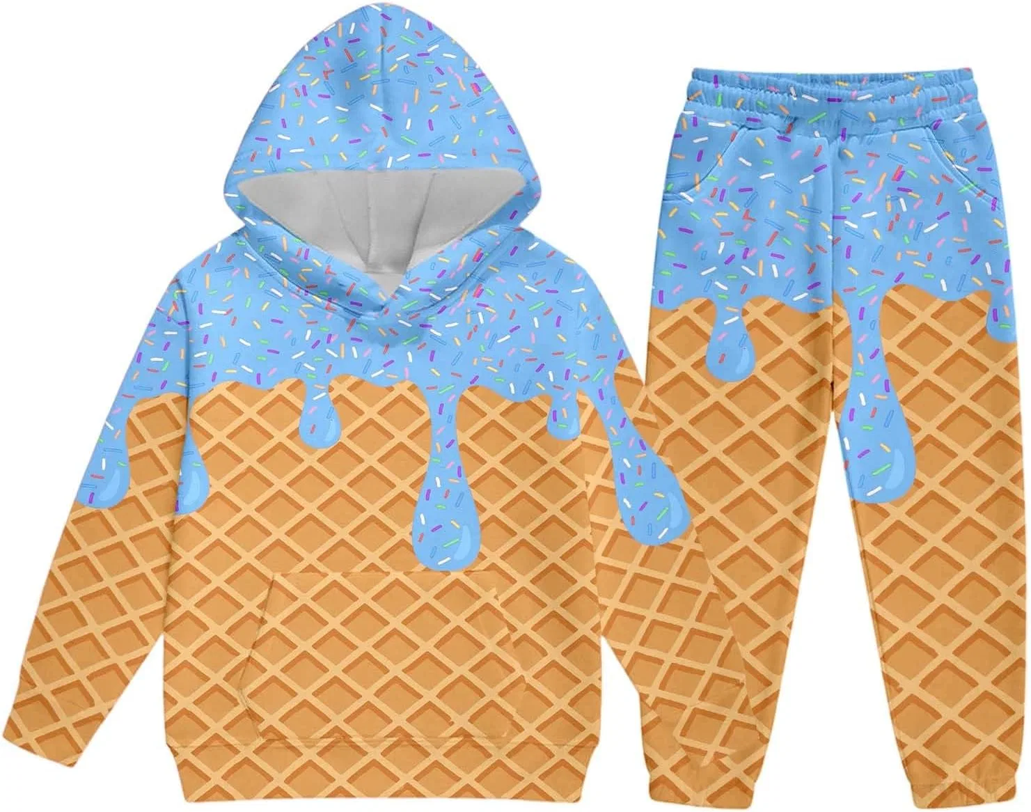 Детский спортивный костюм Ice Cream Drip, 2 предмета, 13-blue — фото 4
