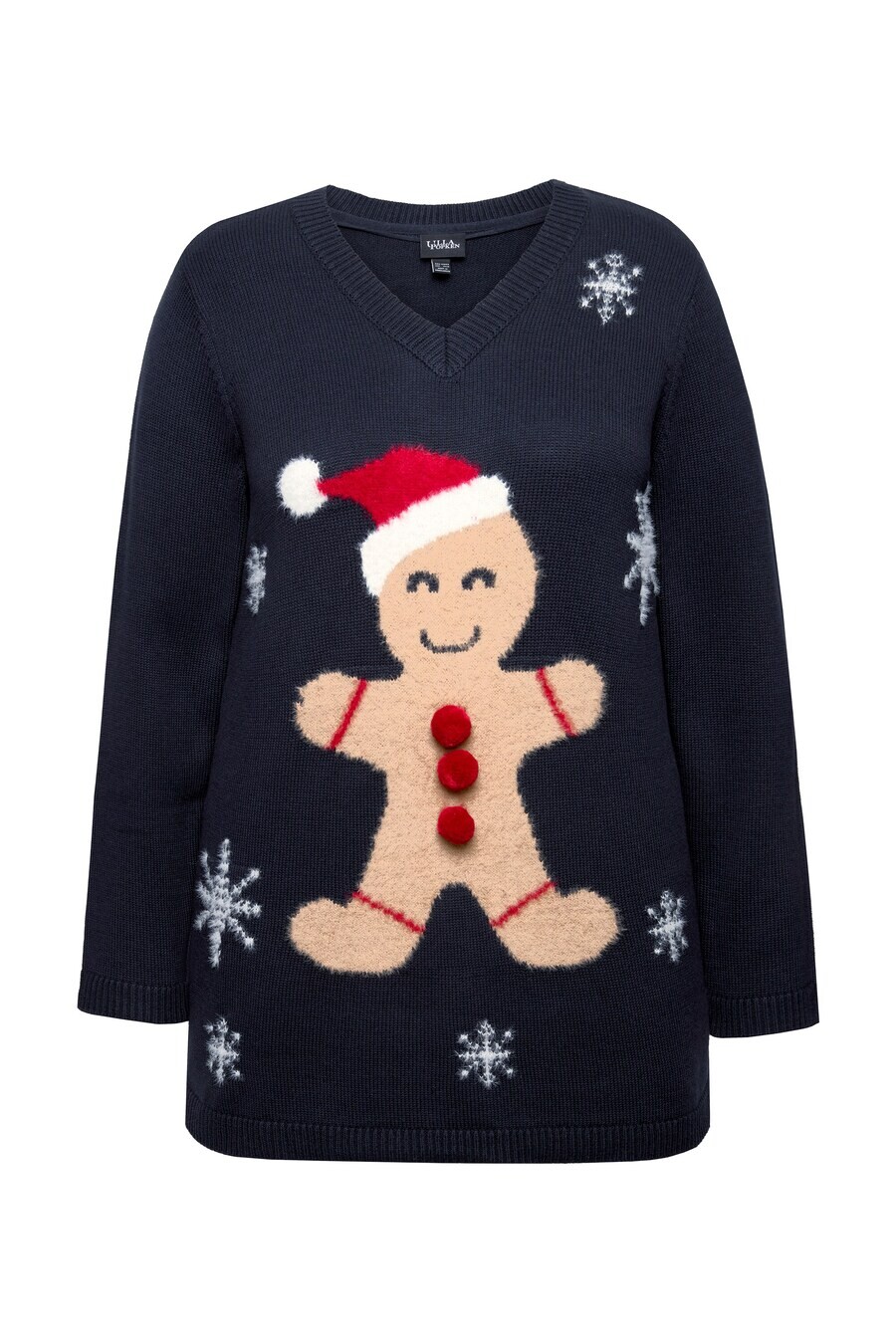 

Тонкий вязаный свитер Ulla Popken Sweater, морской синий