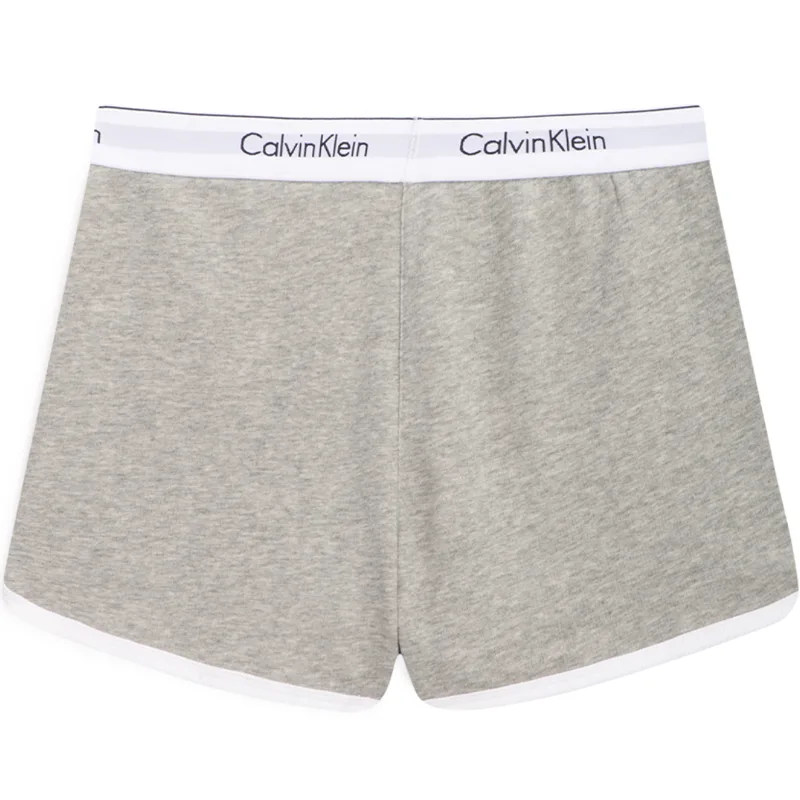 Calvin Klein Современные хлопковые шорты для сна серые — фото 4