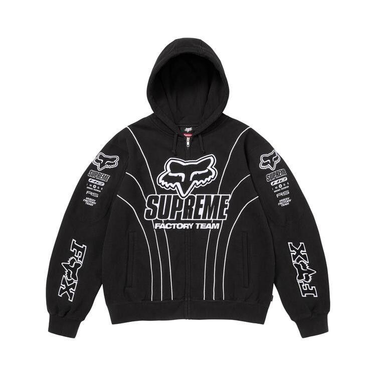 

Толстовка Supreme x Fox Racing Zip Up Hooded Sweatshirt 'Black'