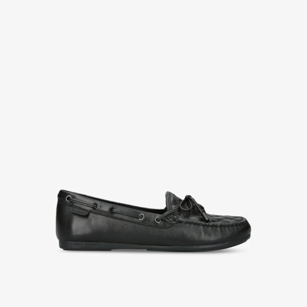 

Кожаные мокасины с декором eagle Kurt Geiger London, черный