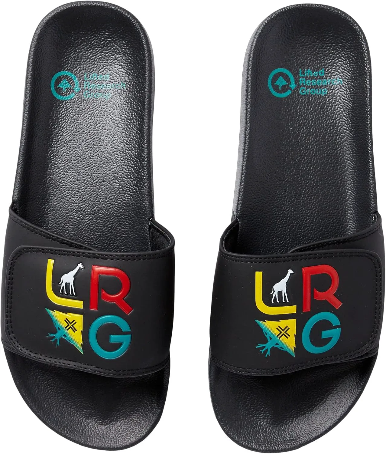 

Мужские слайды LRG Rasta с наложенным логотипом, черный