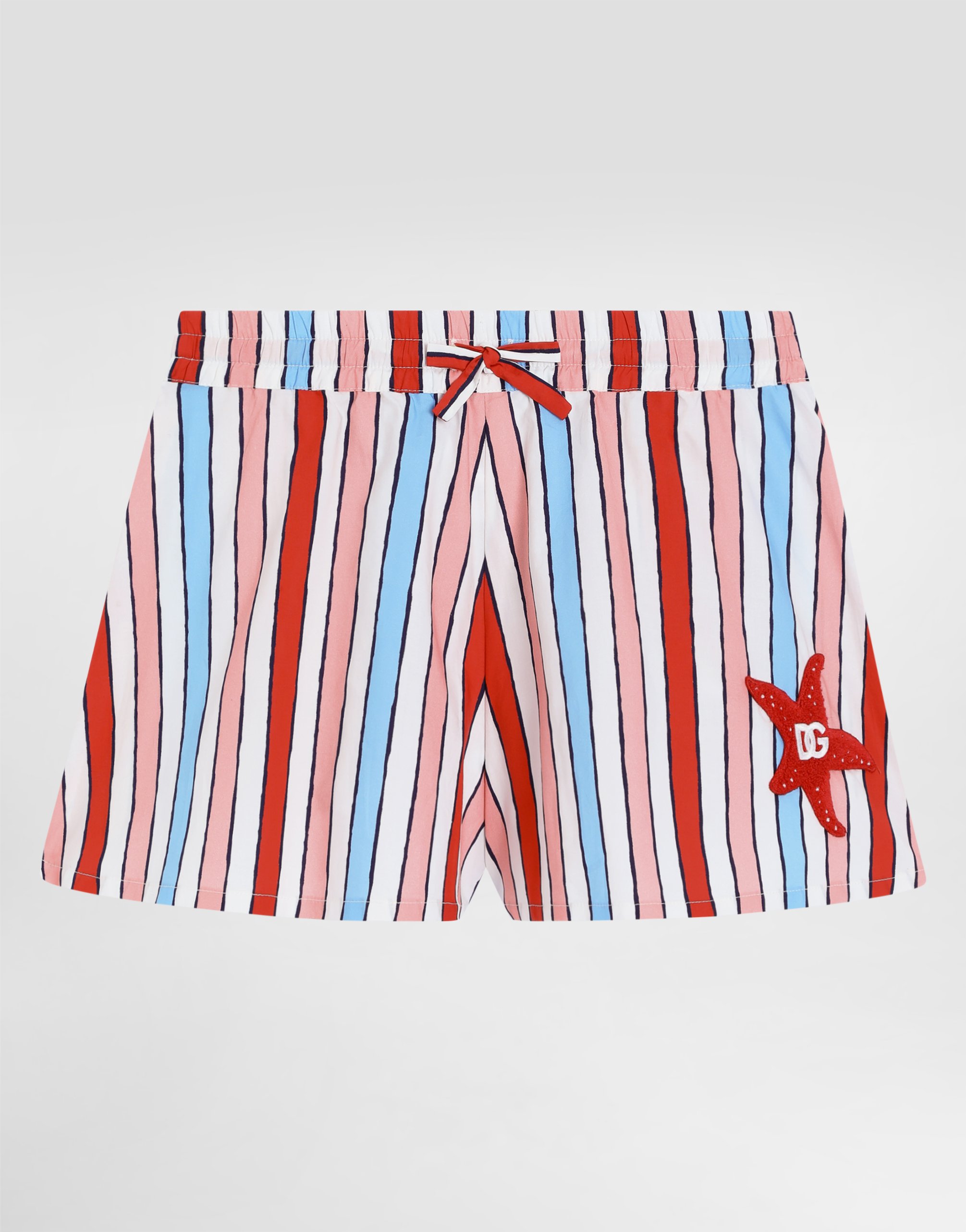 

Шорты из полосатого поплина DOLCE & GABBANA, мультиколор