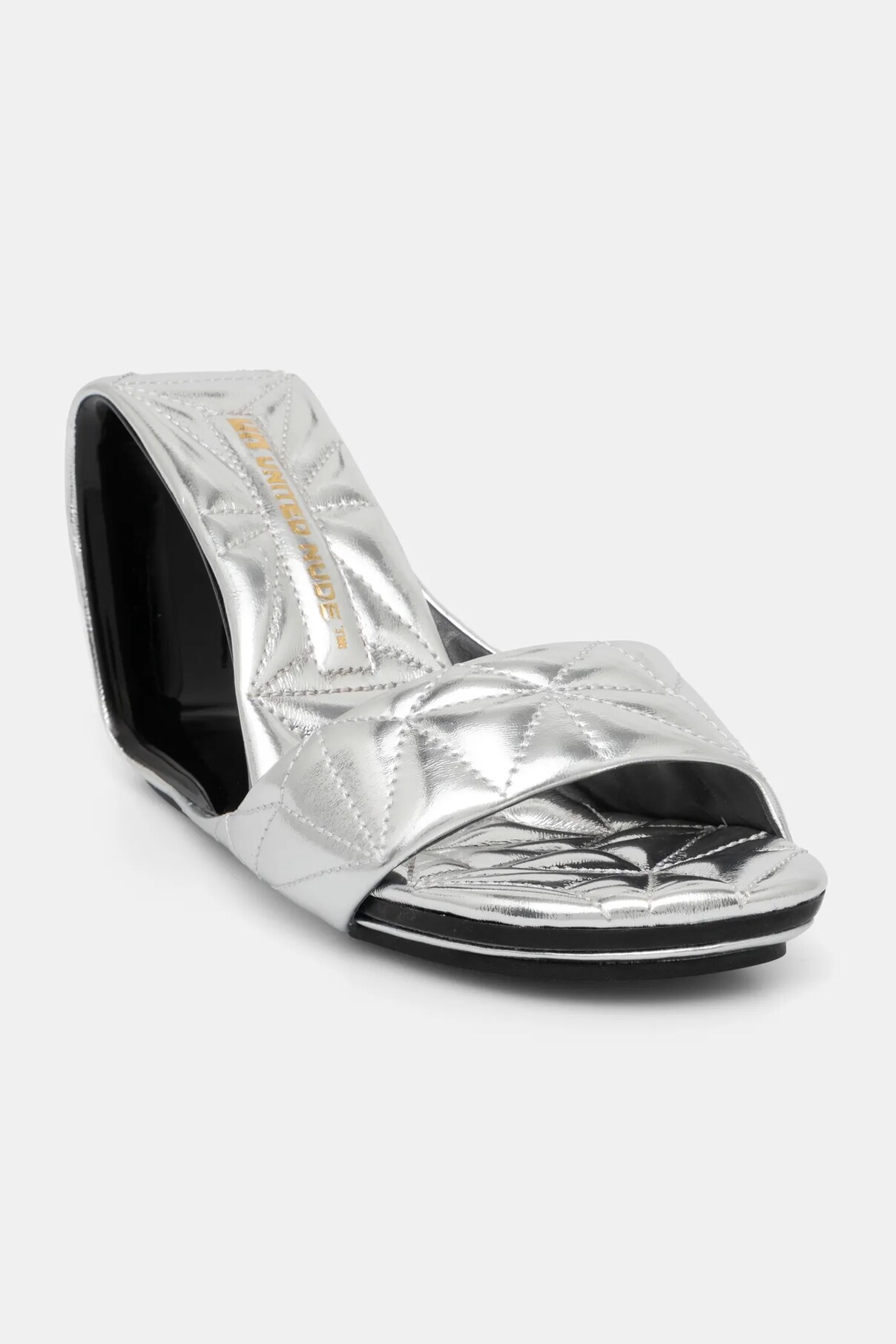 Шлепанцы Leather Mobius Hi United Nude, серебряный