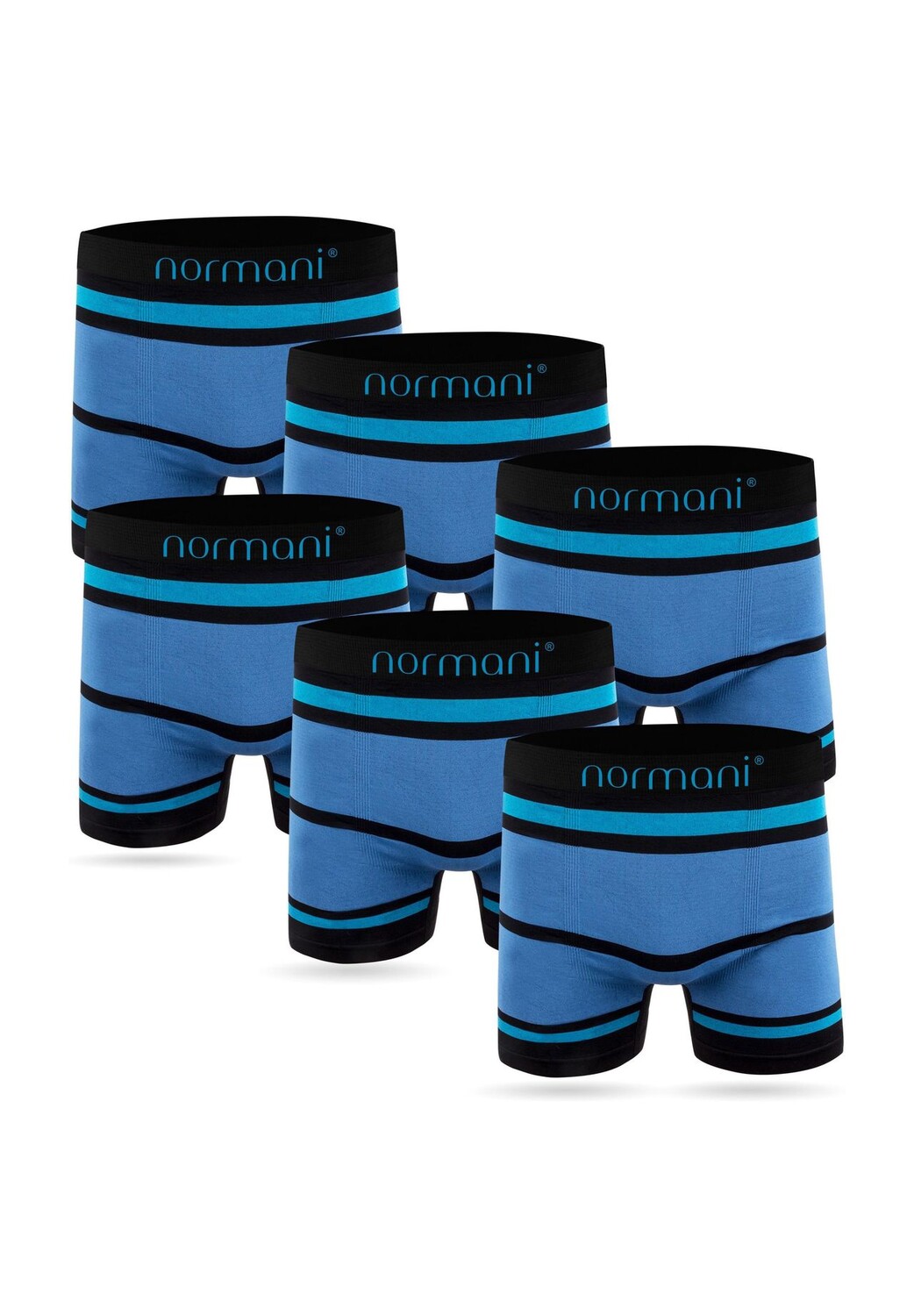 

Набор из 6 мужских боксеров из нейлоновой микрофибры normani, цвет Blau Hellblau