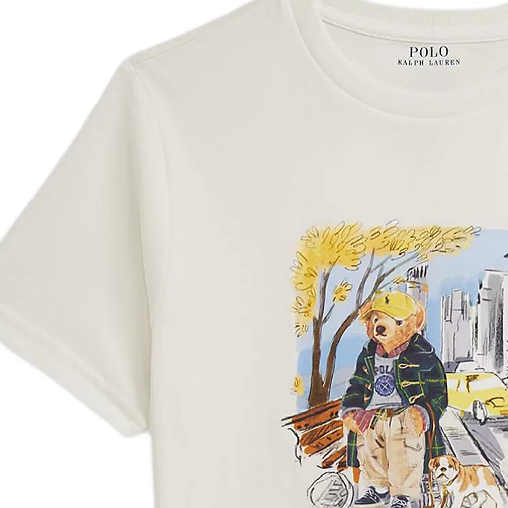 Футболка детская Polo Ralph Lauren, White — фото 4