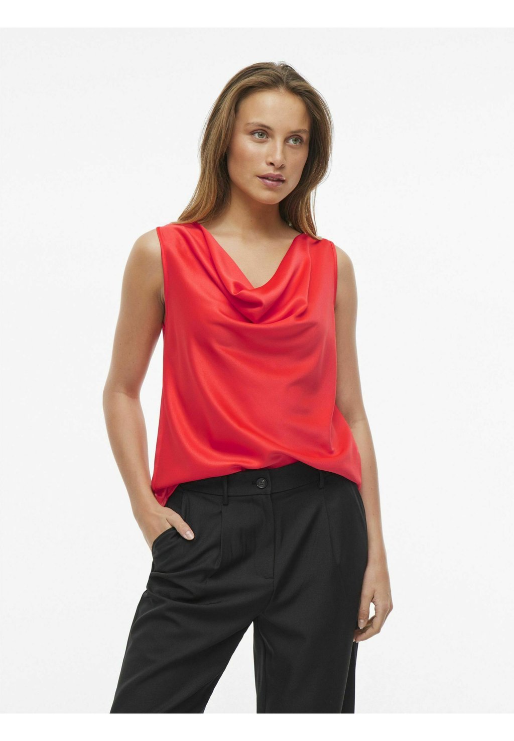 

Топ Blouse VILA, светло-красный