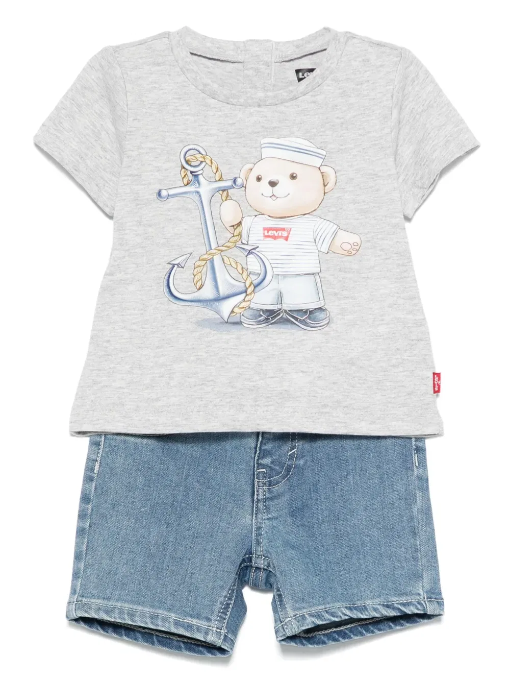 Комплект из джинсовых шорт и шорт Levi'S Kids, серый