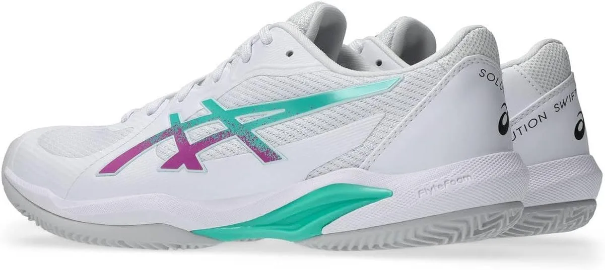 Мужские кроссовки ASICS Solution Swift FF 2 Clay, белые с цифровым рисунком «Сакура» — фото 3