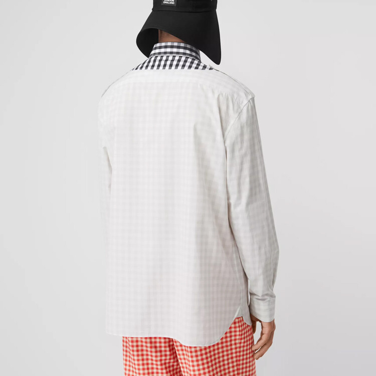 Рубашка мужская Burberry, хлопок, светло-зеленый, Light gravel lime — фото 4