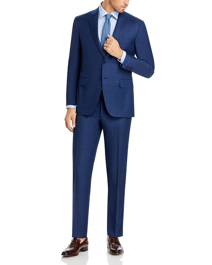 

Однотонный костюм стандартного кроя Canali Siena Screenweave, синий