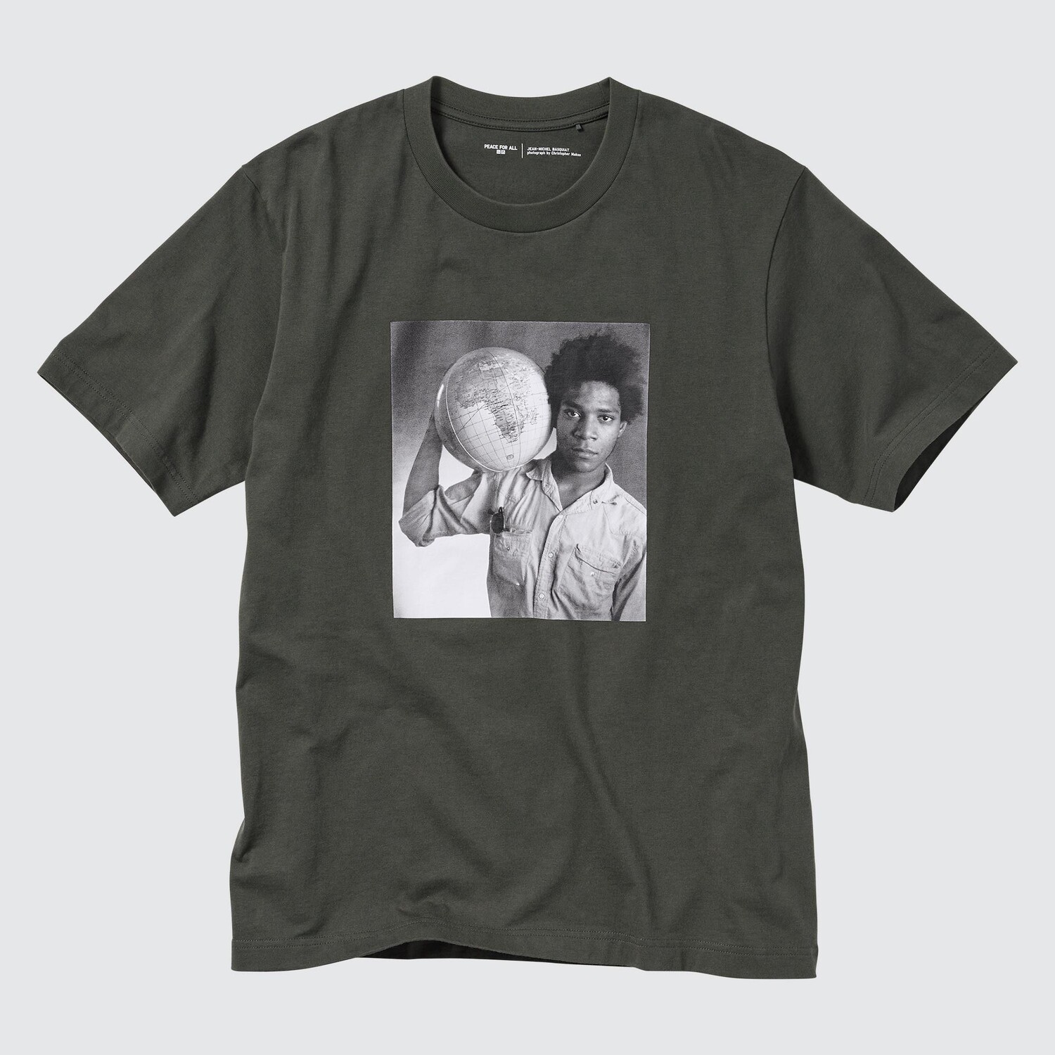 

Peace For All (ЖАН-МИШЕЛЬ БАСКЬЯ) (Футболка с коротким рукавом и рисунком) Uniqlo, темно-серый