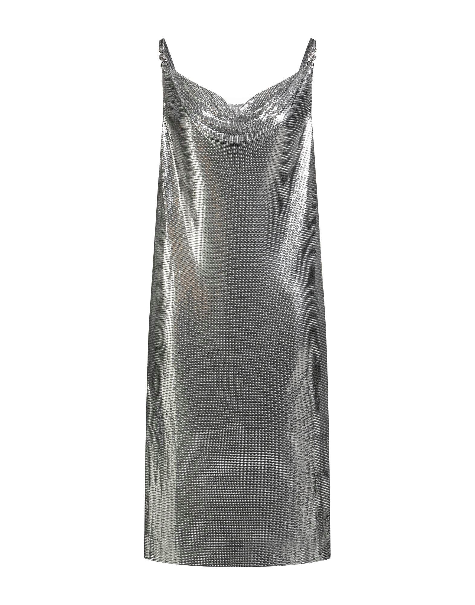 

Платье миди Versace, серебряный