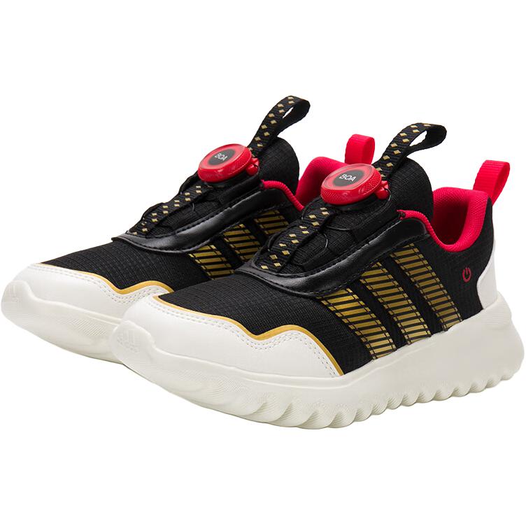 Низкие кроссовки ACTIVEFLEX BOA 4.0 для детей, устойчивые к истиранию Adidas, черный/белый/золотой — фото 3