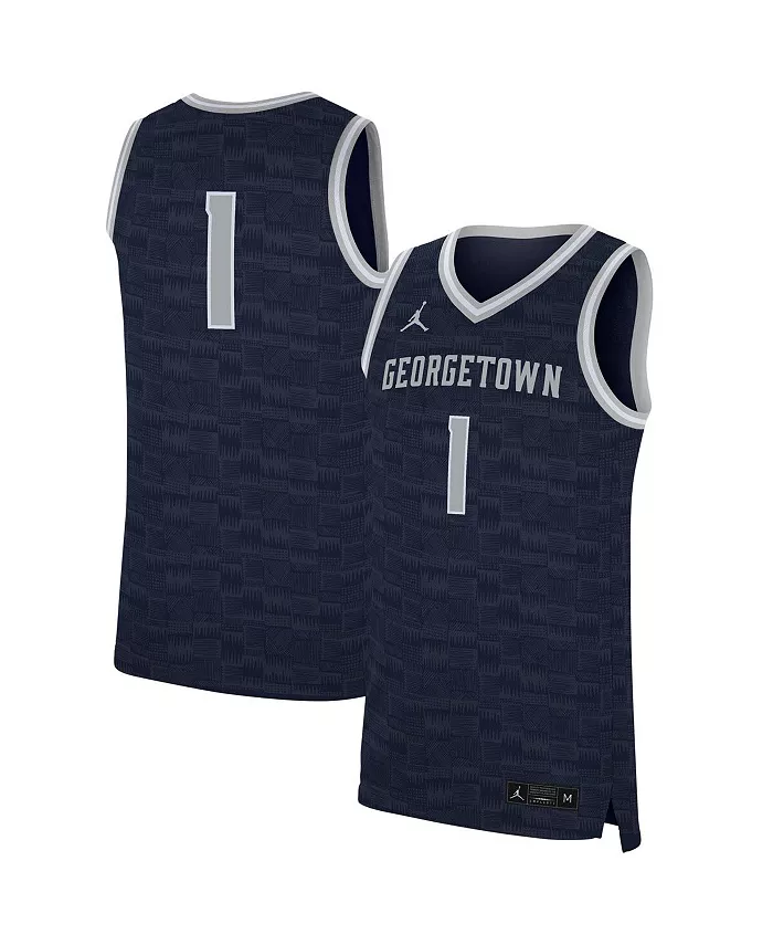 

Мужская реплика футболки #1 Navy Georgetown Hoyas Nike
