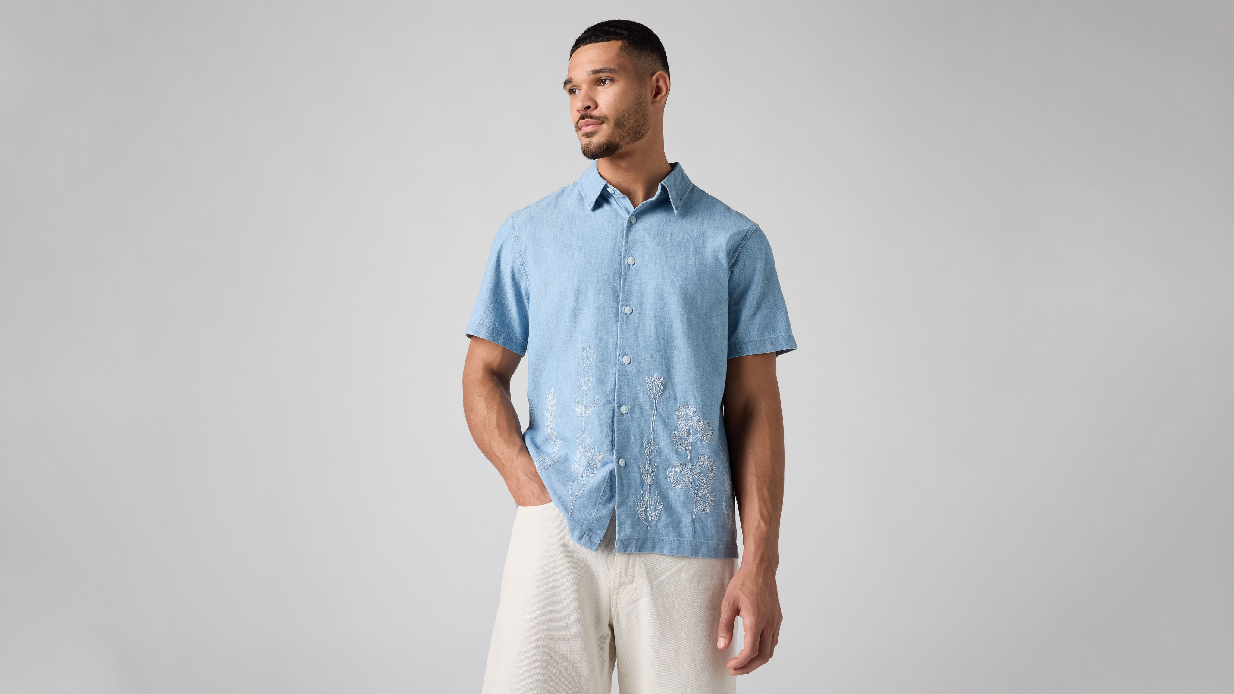 

Рубашка свободного кроя с короткими рукавами Luru Levi's, Caspian Blue - Blue