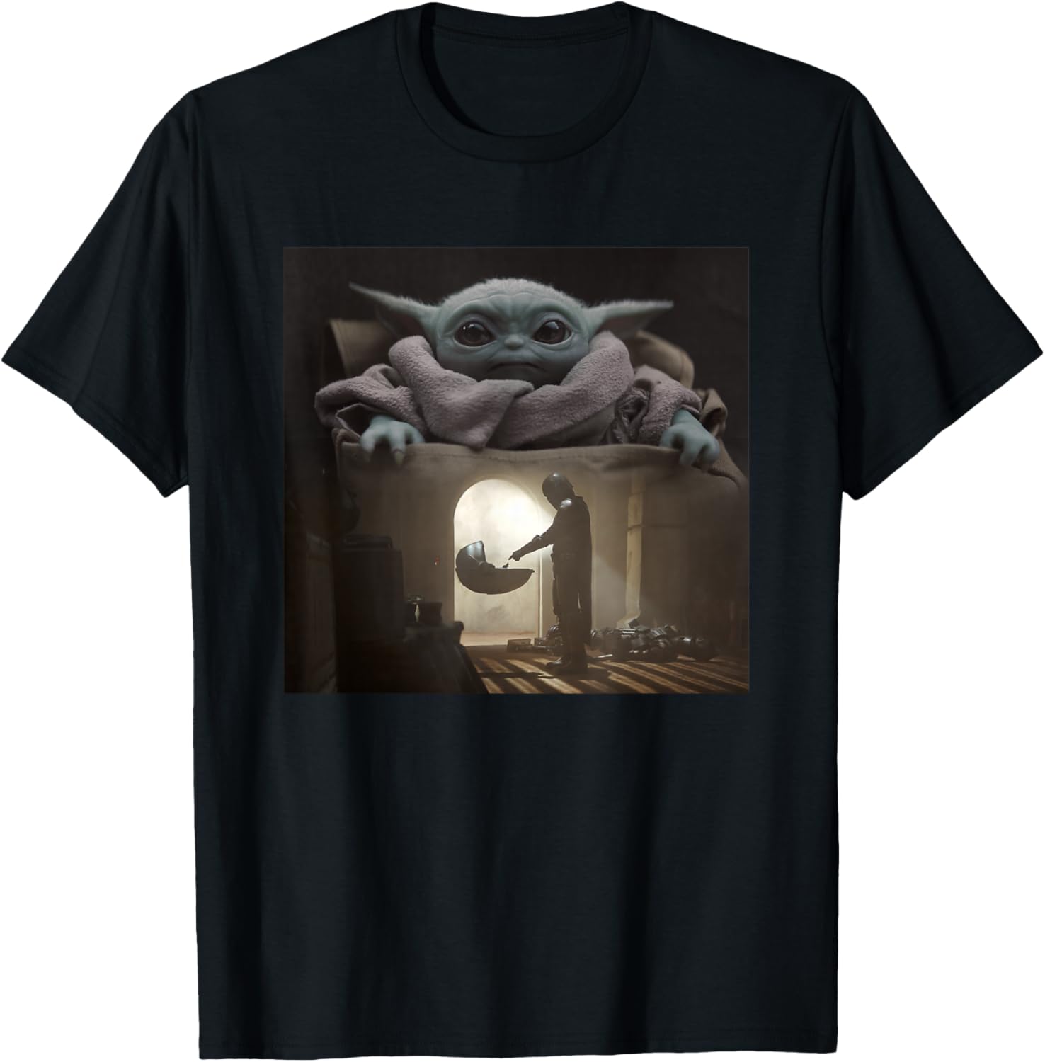 

Футболка Star Wars Mandalorian Малыш и Мандо, черная