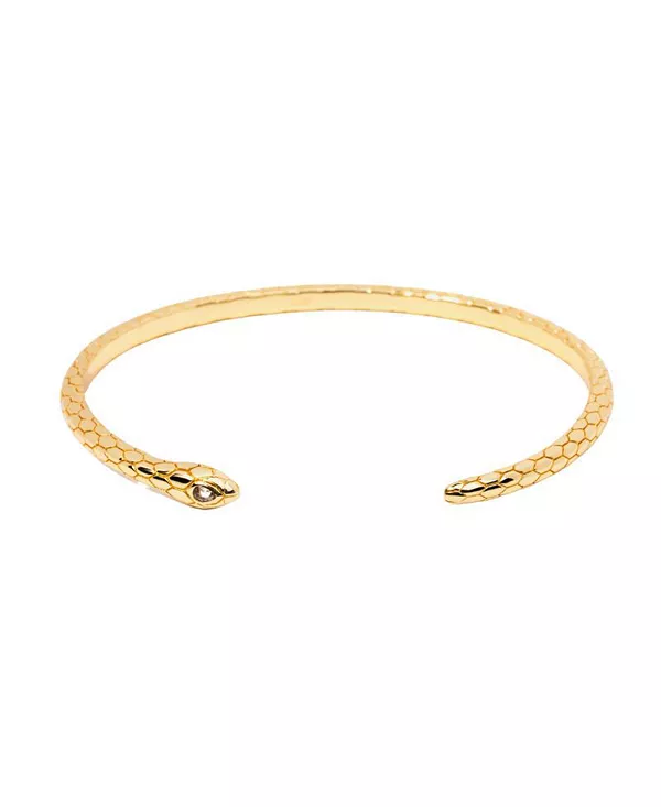 

Регулируемый браслет-змейка из латуни с 14-каратным золотом Little Sky Stone, gold