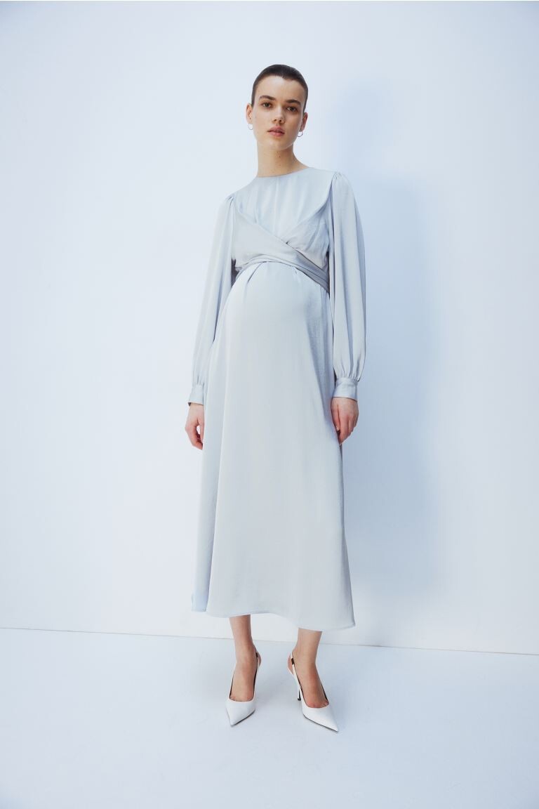 

Атласное платье для мамы H&M, синий