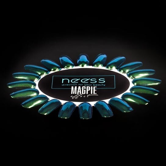 

Пудра для ногтей зеленого цвета металлик, 2 г Neess, Magpie Effect