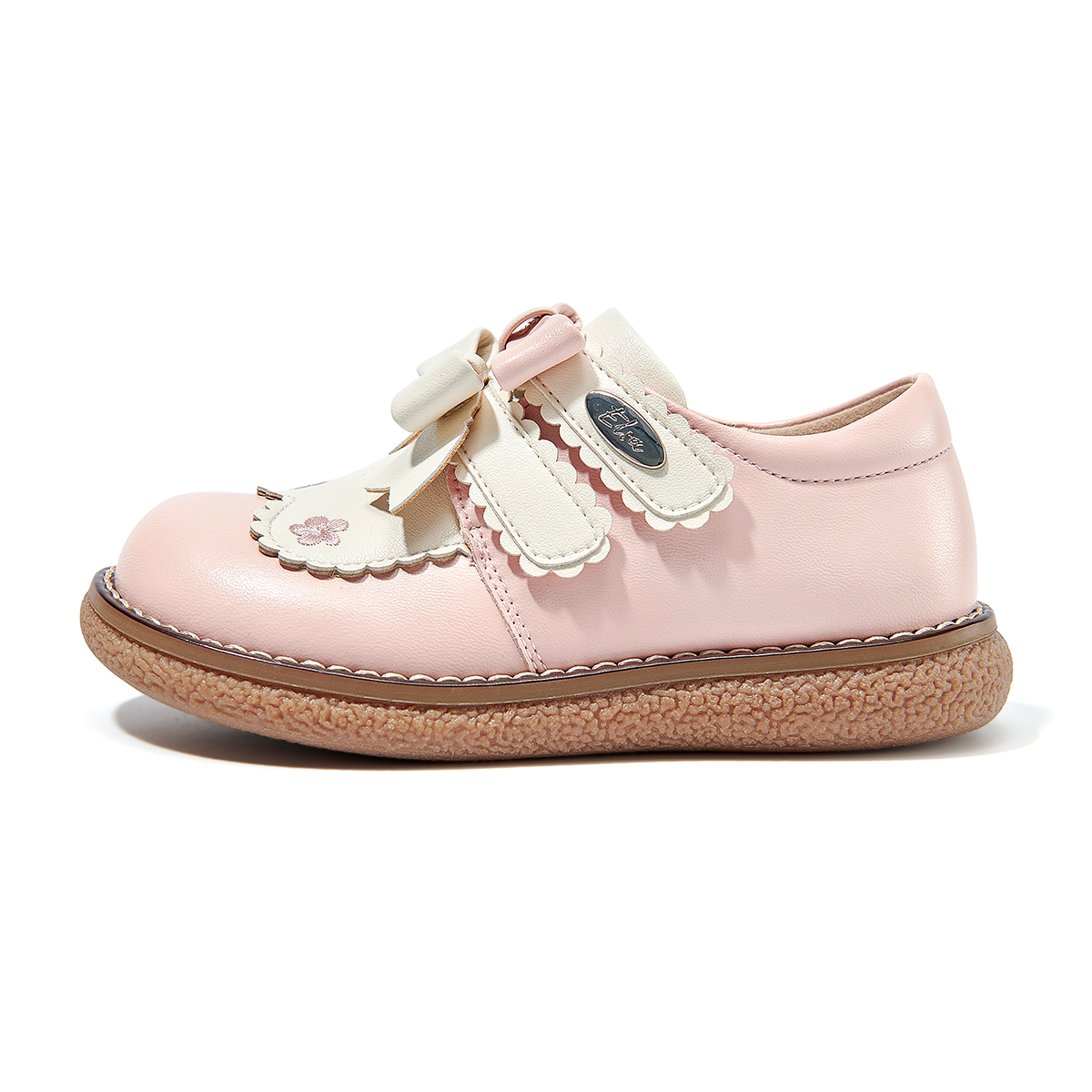 

Износостойкие кожаные низкие детские кроссовки для подростков Disney, розовый