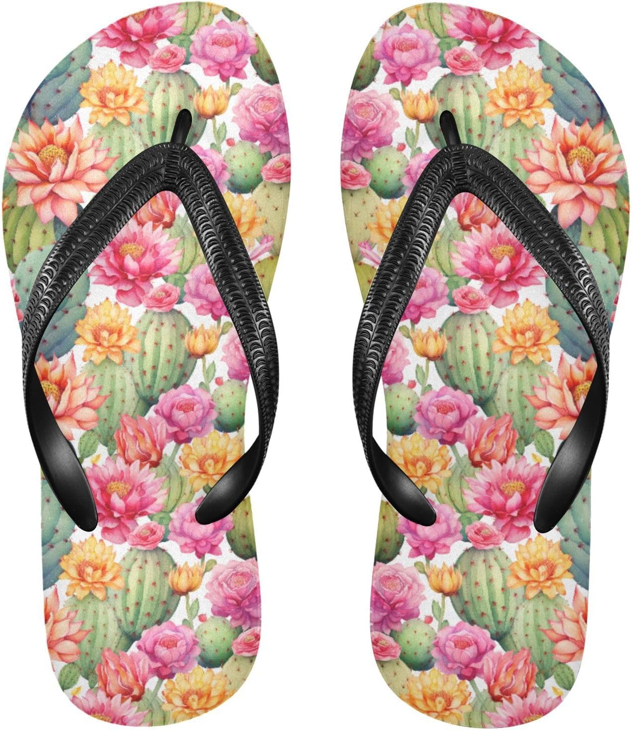 

Шлепанцы MNSRUU для женщин и мужчин, с рисунком кокосовой пальмы, женские шлепанцы, мужские сандалии, тапочки для душа, летние нескользящие шлепанцы для плавания, пляжа и ванной комнаты, размер XS, Cactus I 1808