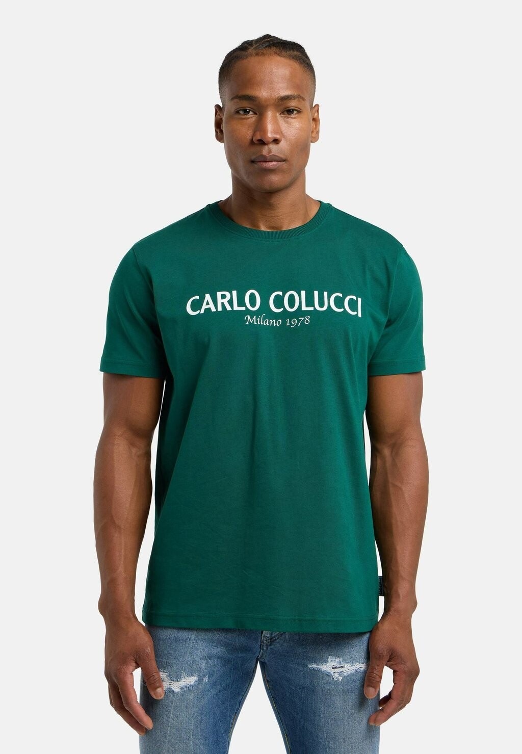 

Футболка с принтом Carlo Colucci, зеленый