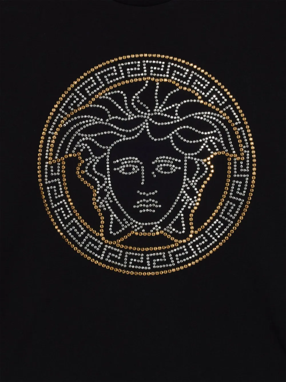 Футболка с декором Medusa Versace Kids, черный — фото 3