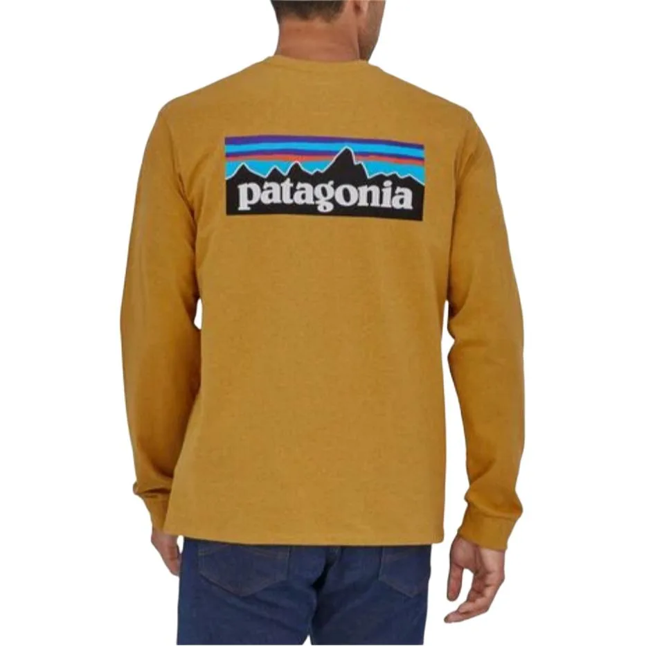 P-6 футболка с длинным рукавом Patagonia, eagle золото/hagl