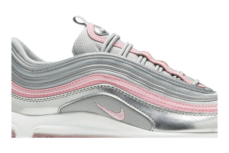 Кроссовки Nike Air Max 97 GS 'Pink Silver', серебряный — фото 3
