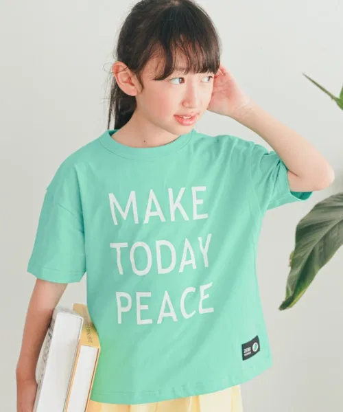 Детская футболка ZERO standerd MAKE TODAY PEACE синяя