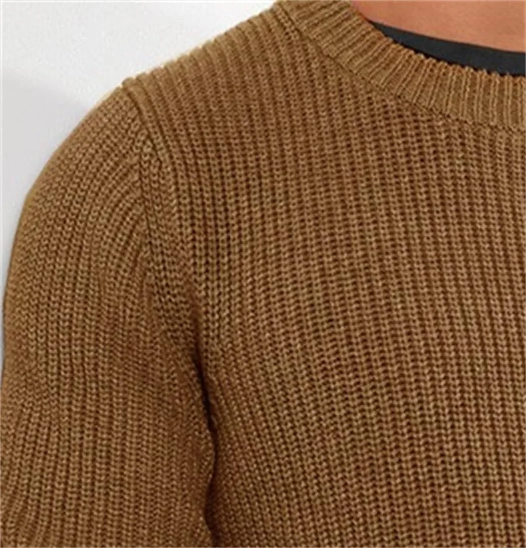Men's Classic Crewneck Sweater, Soft Knit Long Sleeve Pullover, Casual Regular Fit Top — фото 3