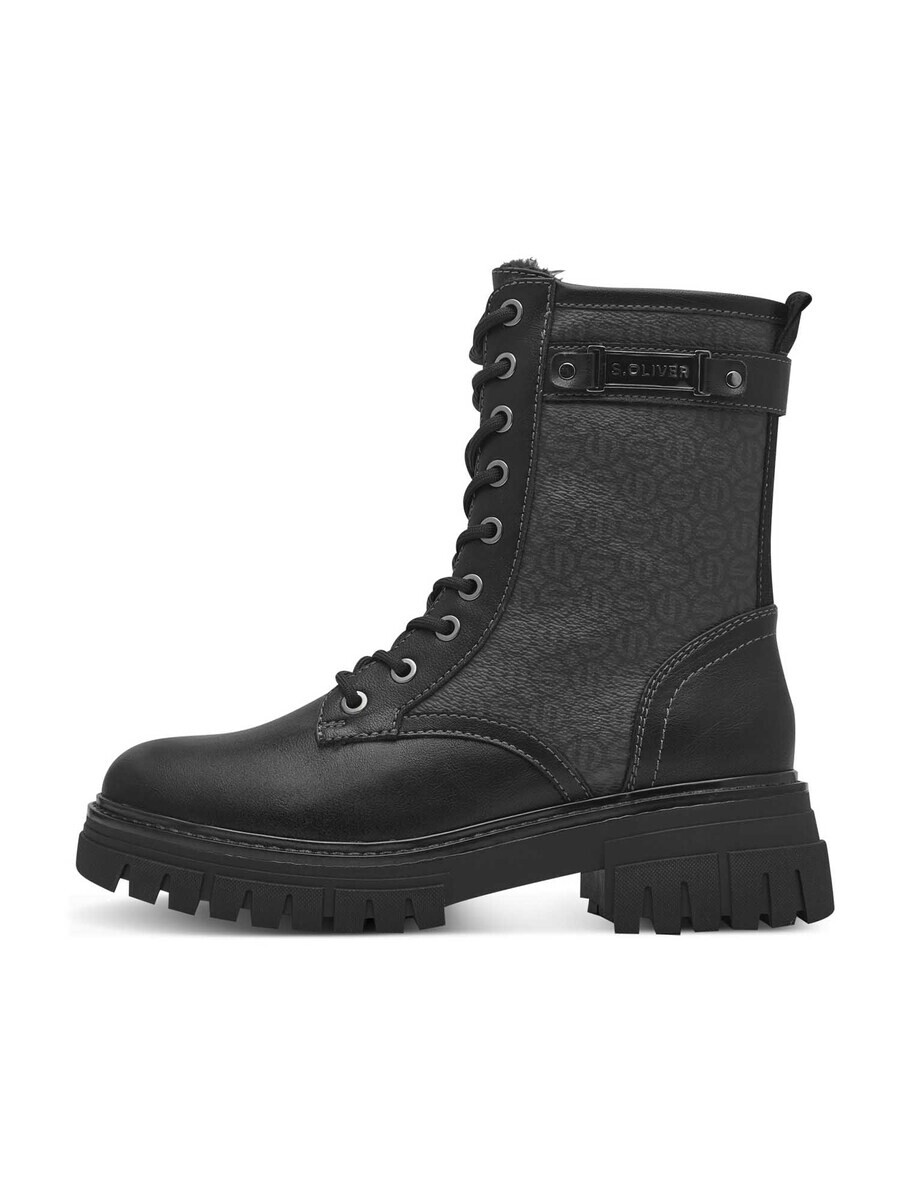 Ботильоны на шнуровке s.Oliver Lace-Up Ankle Boots, черный — фото 2