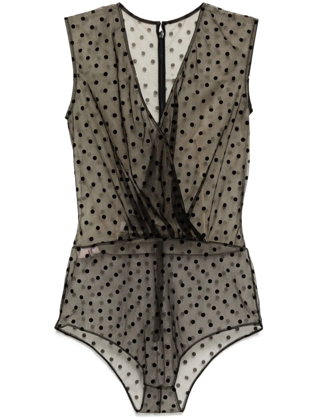 

Боди Dotted из тюля Saiid Kobeisy, черный