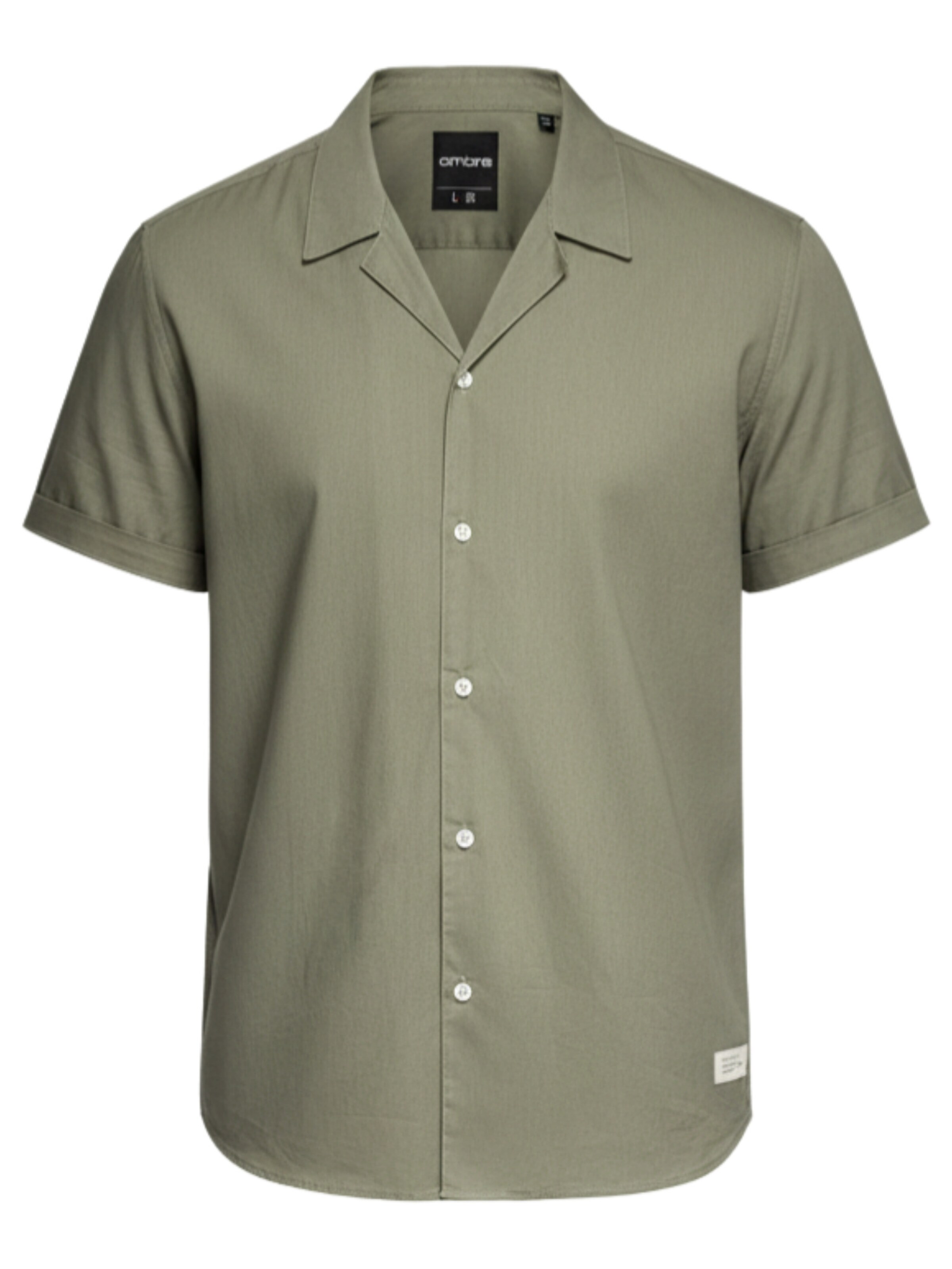 

Ombre Рубашка на пуговицах Comfort fit 'SHSS-0168' в цвете Olive