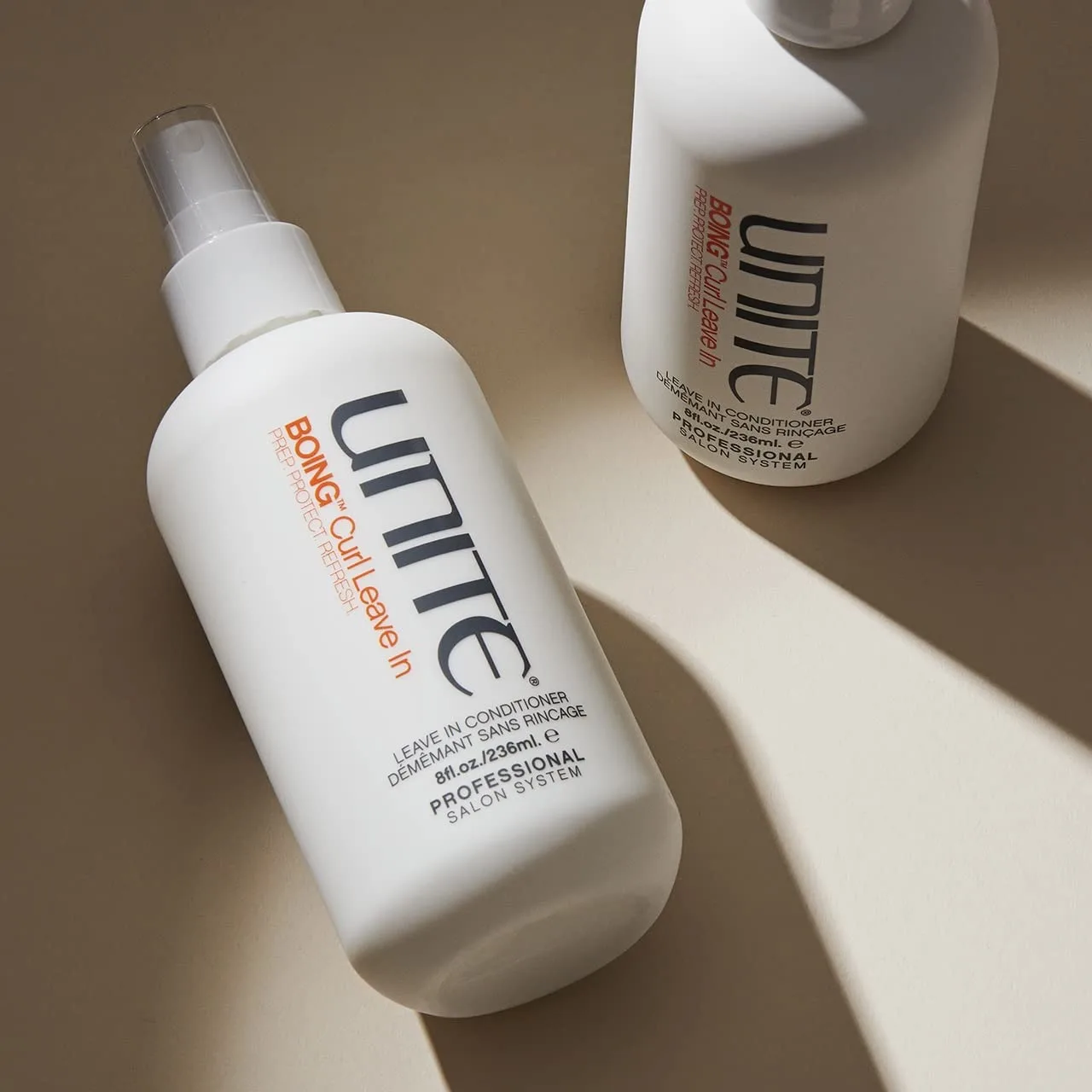 UNITE Hair - BOING Curl Leave-In - Легкий спрей для распутывания волос, увлажнения, определения и контроля завитков - для волнистых, кудрявых и кучерявых волос - защита от ультрафиолета и термовоздействия - 237 мл — фото 2