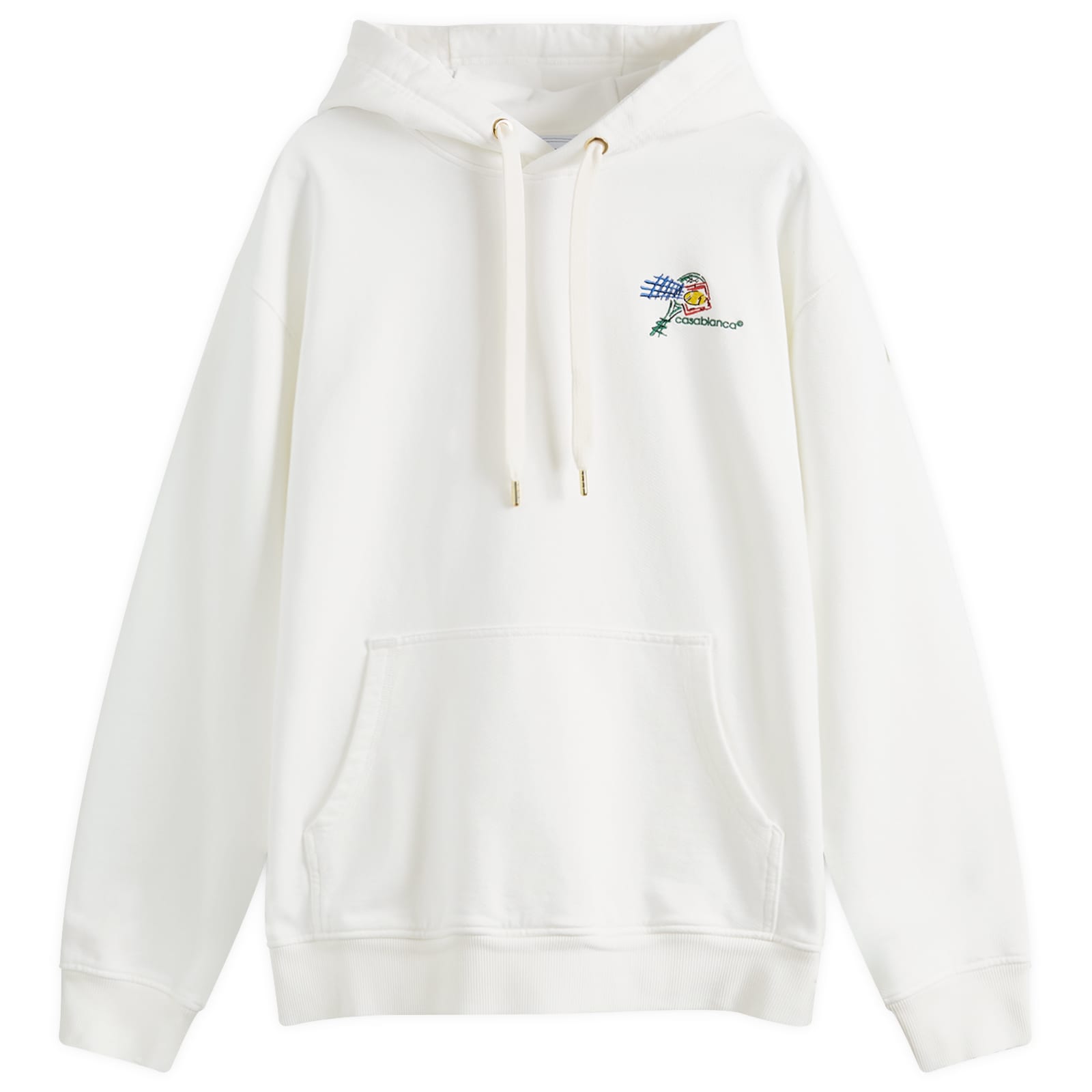 

Худи Casablanca Croquis De Tennis Embroidered Hoodie, цвет Off-White