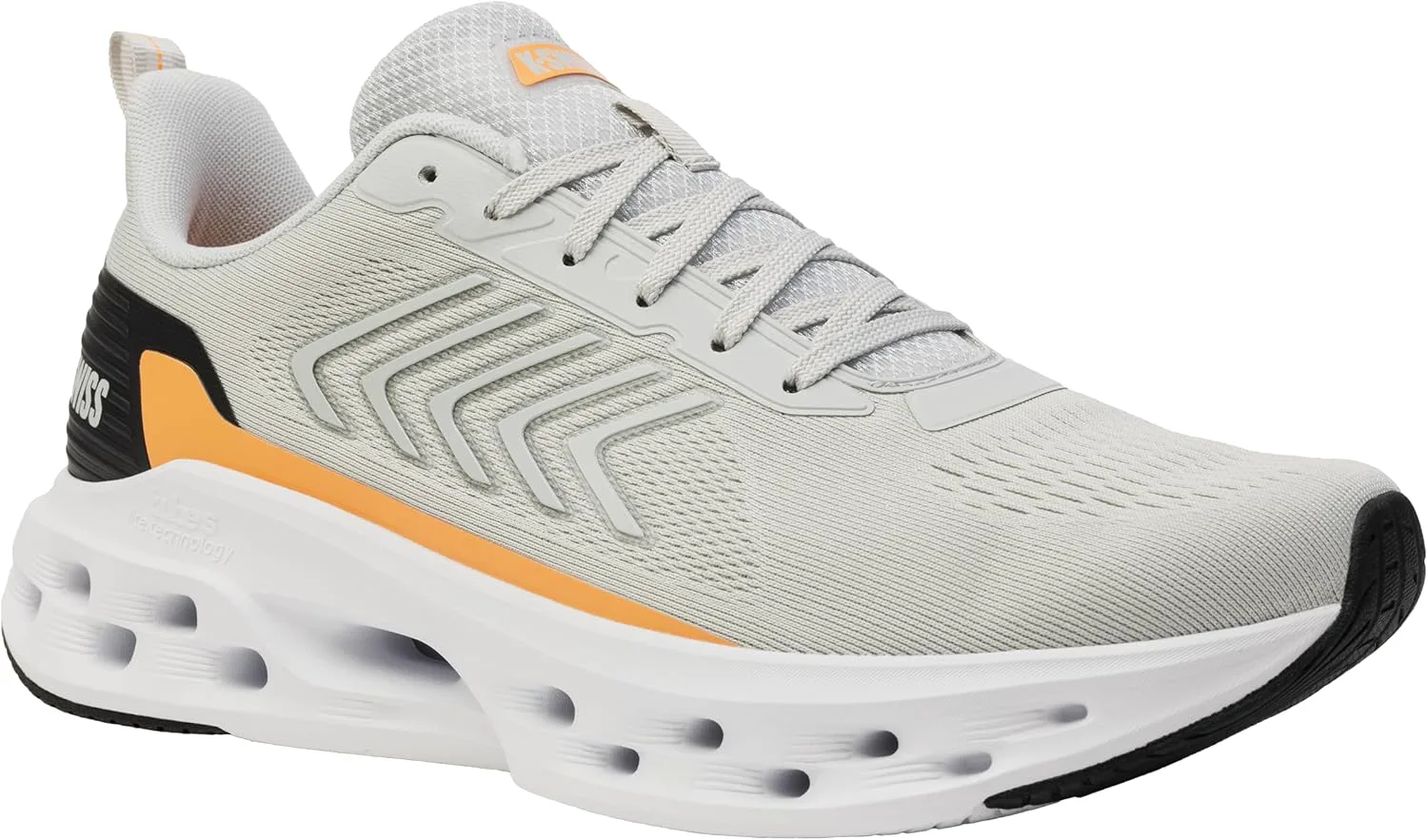 Мужские кроссовки K-Swiss Melrose Tubes Lite, серый/черный/оранжевый — фото 2