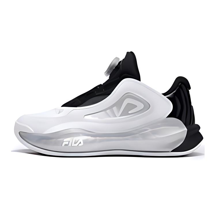 

FILA KIDS Детские баскетбольные кроссовки с низким верхом, противоскользящие, амортизирующие, дышащие и поддерживающие, белые/черные
