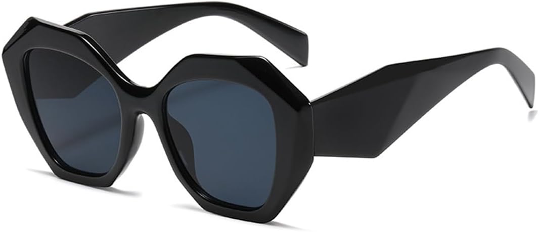 

Винтажные солнцезащитные очки большого размера с градиентным рисунком, квадратной и многоугольной формы, «кошачий глаз», женские, яркие розовые и синие, с леопардовым принтом, защита от ультрафиолета UV400 YABINA, Black