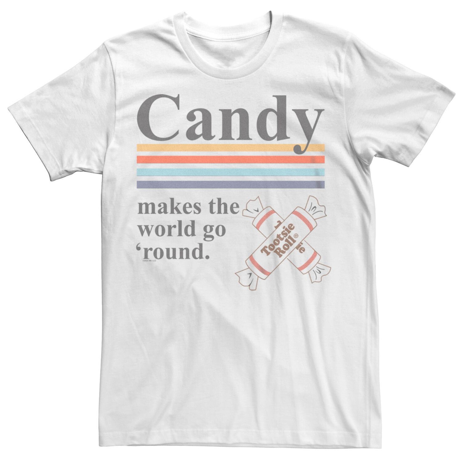 

Мужская футболка Tootsie Roll Candy Makes World Go Round Licensed Character