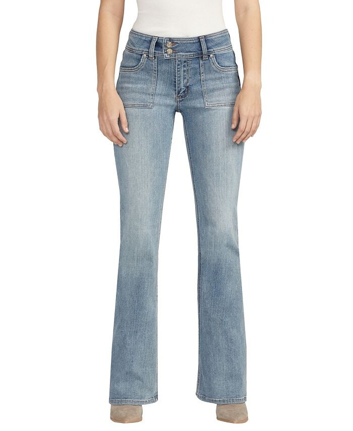 

Женские джинсы-клеш с низкой посадкой Be Low Silver Jeans Co., цвет Indigo