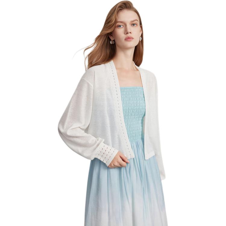 

ELLE Кардиган женский тонкий вязаный ecru