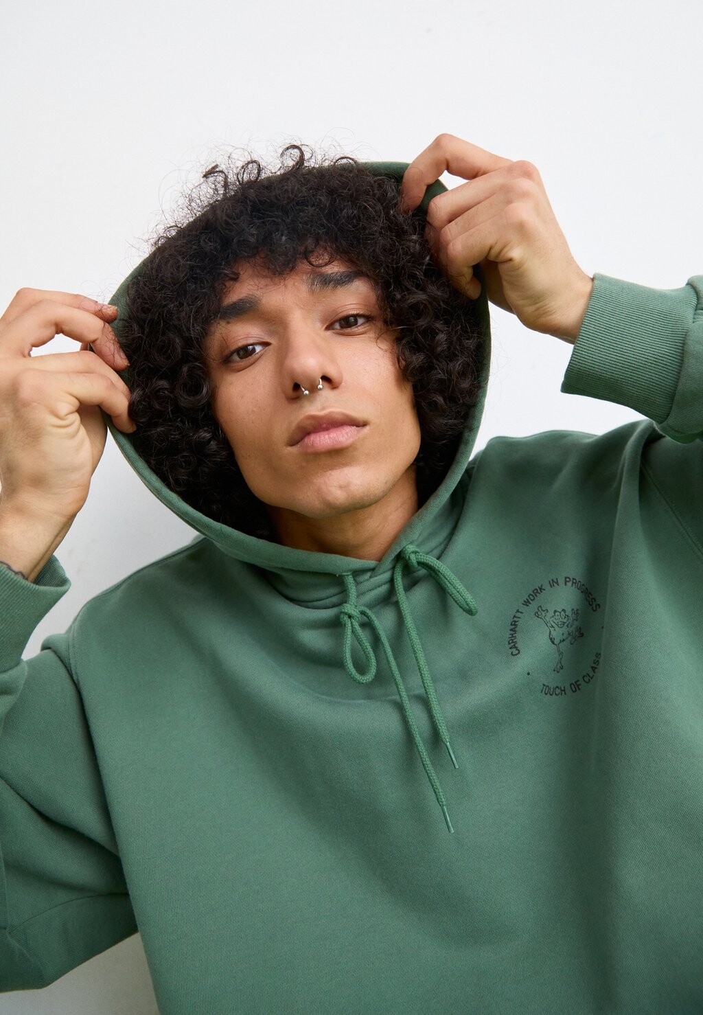 

Свитер Hooded Stamp Carhartt WIP, темно-зеленый