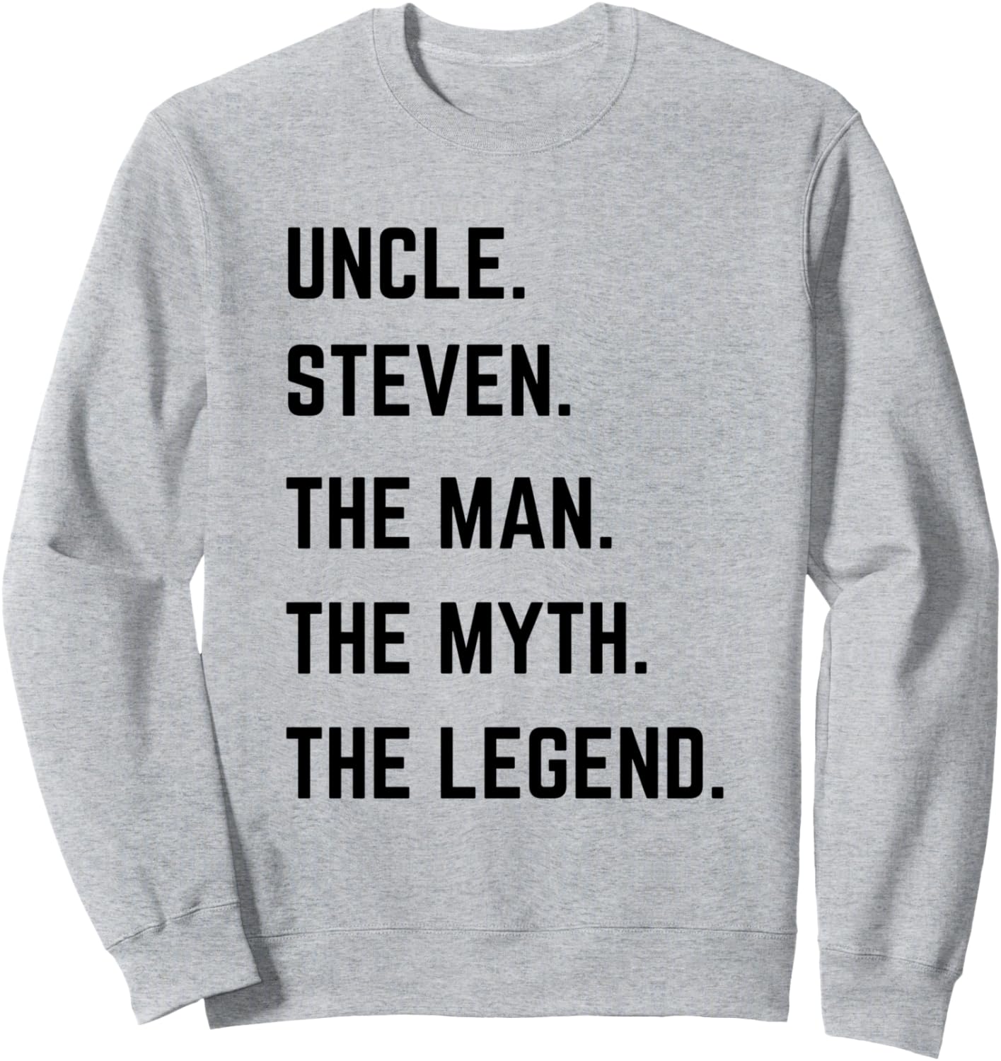 

Стивен Человек Миф Легенда День отца Дядя Толстовка Uncle The Man The Myth The Legend Mens Gifts, серый