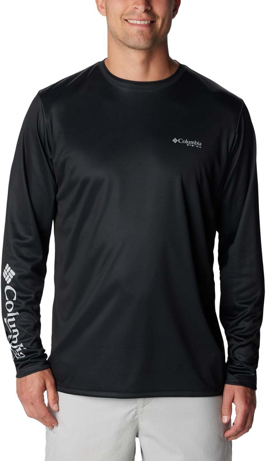 

Columbia мужская футболка с длинным рукавом Terminal Tackle PFG Statetriot, Black/Graphite Fl, Черный, Columbia мужская футболка с длинным рукавом Terminal Tackle PFG Statetriot, Black/Graphite Fl