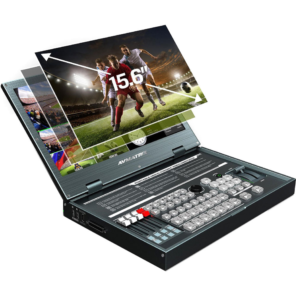 

AVMATRIX PVS0615 Портативный 6-канальный видеомикшер с 15,6-дюймовым ЖК-монитором