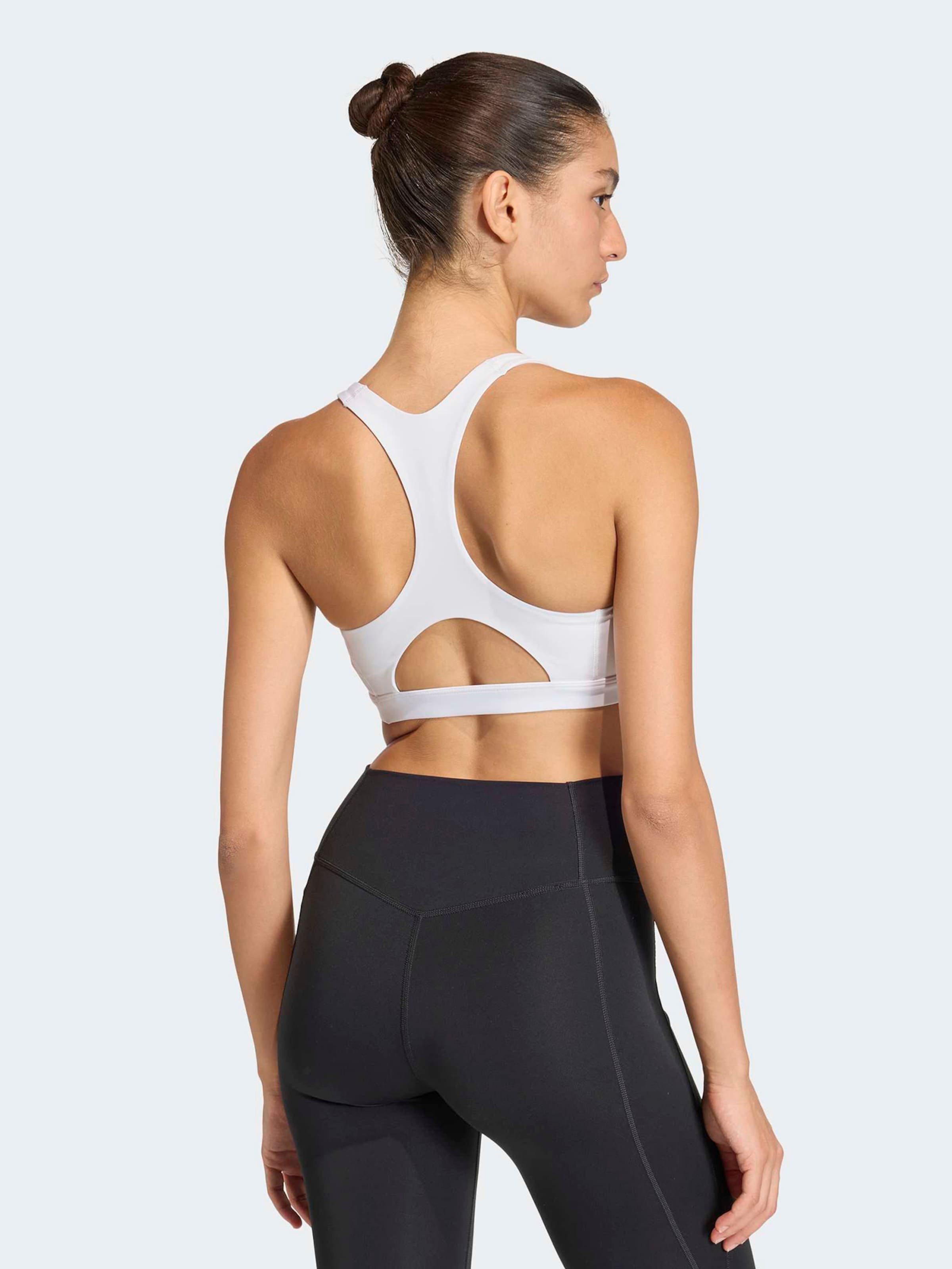 Adidas Performance Спортивный бюстгальтер-бралетт 'ESS' в белом цвете — фото 4