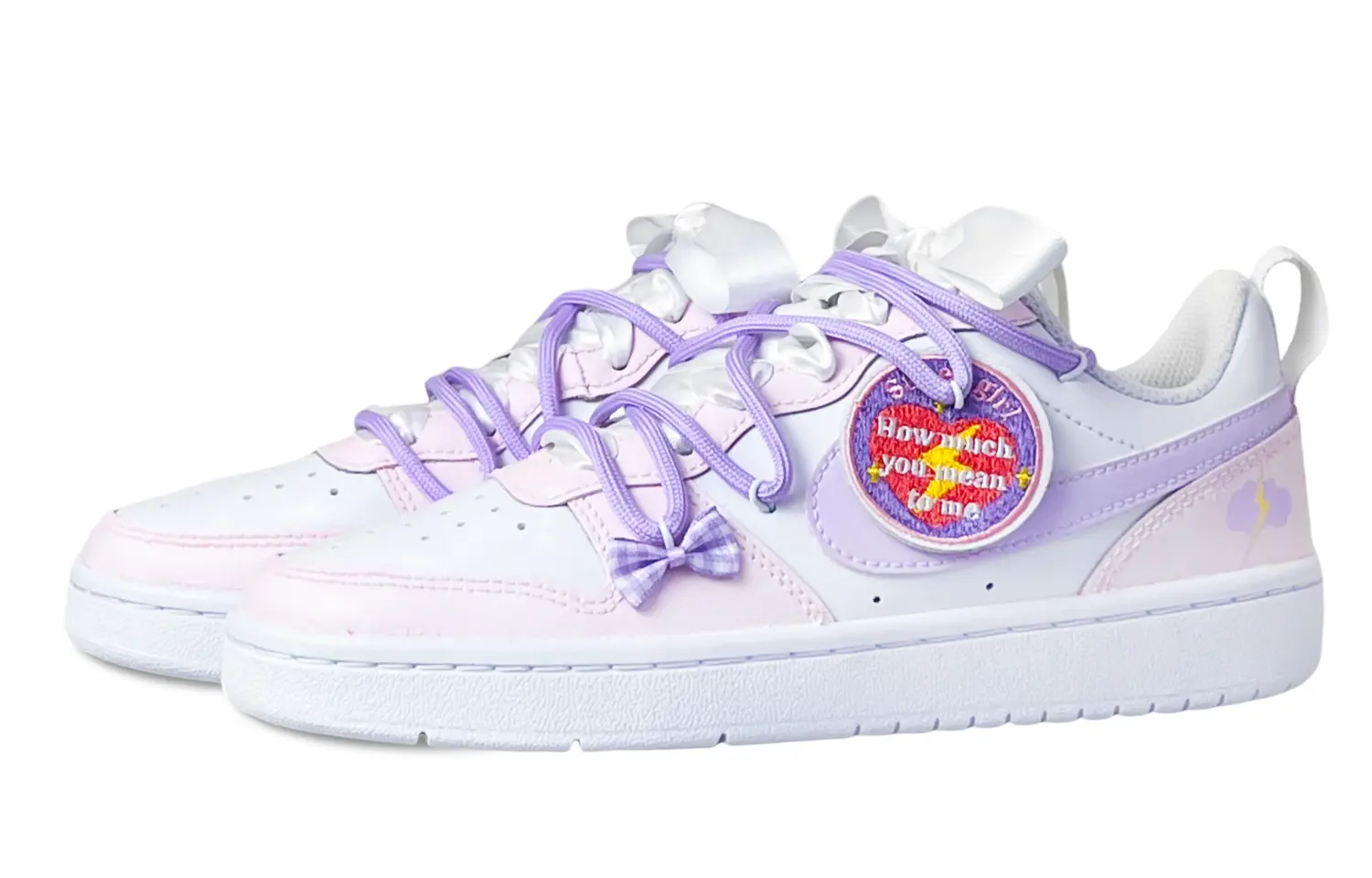 

Кроссовки Nike Court Borough Skateboarding Shoes Women's Low-top Pink/purple/white, розовый